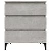 vidaXL Sideboard Concrete Grey Engineered Wood, Metal Medium Sideboard