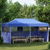 vidaXL Gazebo Blue Polyester, Steel 10 x 20 ft Collapsible Gazebo