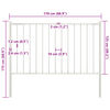 vidaXL Fence Panel with Posts Powder-coated Steel 5.9 ft x 4.1 ft White