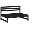 vidaXL Garden Lounge Set Black Solid pine wood Large Modular