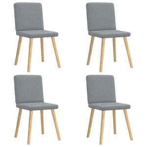 vidaXL Dining Chair Set of 4 Light gray