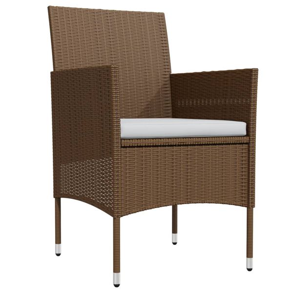 vidaXL Garden Dining Set Brown and Black