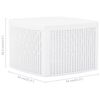 vidaXL Outdoor Table White Polypropylene Medium Outdoor Table Square