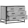 vidaXL Drawer Cabinet Grey Sonoma Engineered Wood, Metal Medium