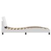 vidaXL Bed Frame with LED without Mattress "Zadar" White 39.4"x79.9"