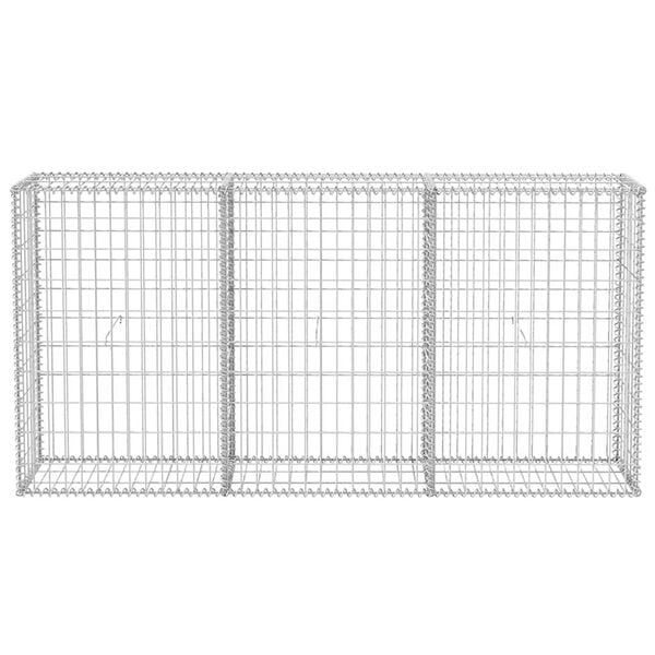 vidaXL Gabion Basket Galvanized Steel 78.7"x11.8"x39.4"