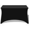 vidaXL Table Cover Set of 2 Black 90% Polyester, 10% Elastane