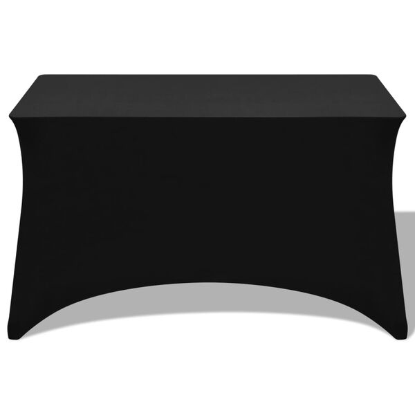 vidaXL Table Cover Set of 2 Black 90% Polyester, 10% Elastane