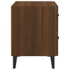 vidaXL Bedside Cabinet Set of 2 Brown Oak Engineered wood, Metal Compact