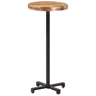 vidaXL Bar Table Round Ø19.7"x43.3" Solid Acacia Wood