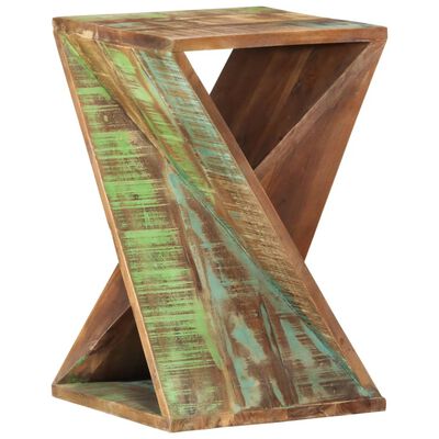 vidaXL Side Table 13.8"x13.8"x21.7" Solid Wood Reclaimed