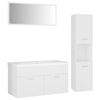 vidaXL Bathroom Furniture Set White Engineered wood, acrylic, ceramic