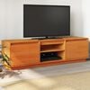 vidaXL TV Cabinet Wax Brown Solid Pine Wood TV Cabinet Rectangular