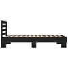 vidaXL Bed Frame Black Engineered wood, Metal, Plywood Twin Bed Frame