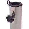 vidaXL Umbrella Stand Grey Polished granite and stainless steel 17.7 in