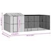 vidaXL Bird Cage with Storage Anthracite 250.00 x 119.69 x 97.24 in