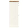 vidaXL Shoe Cabinet White Solid pine wood, engineered wood, metal Medium