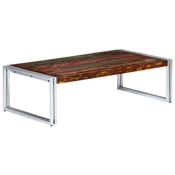 vidaXL Coffee Table Varies by unit Solid reclaimed wood, powder-coated iron