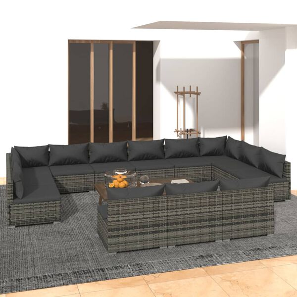 vidaXL Garden Lounge Set Gray