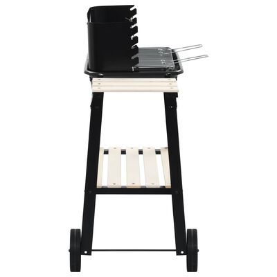 vidaXL Charcoal BBQ Stand with Wheels
