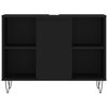 vidaXL Bathroom Furniture Set Black Engineered wood, Iron 3 Piece Set