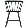 vidaXL Dining Chair Set of 4 Black Solid rubber wood and bent wood
