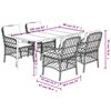 vidaXL 5 Piece Patio Dining Set with Cushions Mix Beige Poly Rattan