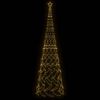 vidaXL Christmas Cone Tree Warm White Powder-coated steel Extra Large