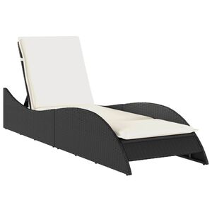 vidaXL Sun Lounger Black