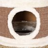 vidaXL Cat Barrel Brown, White Flakeboard, plush, seagrass Large Durable
