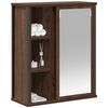 vidaXL Bathroom Wall Cabinet Brown oak Engineered wood, steel Medium