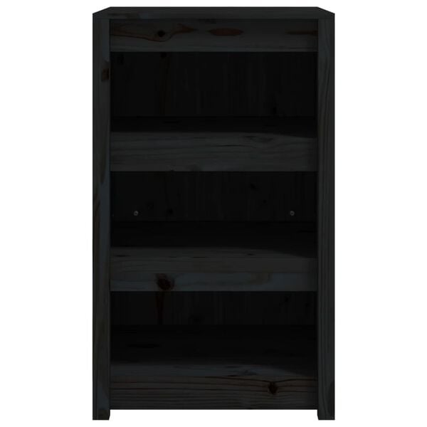 vidaXL Outdoor Kitchen Cabinet Black Solid pine wood
