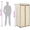 vidaXL Wardrobe Cream Iron and 100% polyester Compact Wardrobe