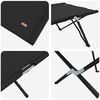 vidaXL Folding Camping Bed Folding Black 81.10 x 29.92 x 29.13 in