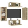 vidaXL TV Cabinet Set of 4 Sonoma Oak Engineered wood Medium