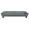 vidaXL Dog Bed Dark Grey 100x50 x 8.3 " Velvet
