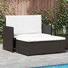 vidaXL Outdoor Furniture Set Black Powder-coated steel Medium