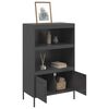 vidaXL Highboard Black Steel Medium Highboard Rectangular Industrial