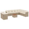 vidaXL Garden Sofa Set Beige PE rattan Large Modular Garden Sofa Set