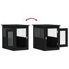 vidaXL Dog Crate Furniture Black Engineered wood, Steel 17.7x24.4x23.2 in