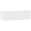 vidaXL Wall Shelf White Engineered wood Large Wall Shelf Rectangular