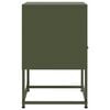 vidaXL Bedside Cabinet Set of 2 Olive Green Steel Standard