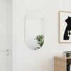vidaXL Mirror Transparent Glass 31.5x15.7 in Modern Mirror