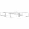 vidaXL Bed Frame White Powder-coated metal 63 x 79 in Bed Frame