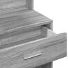 vidaXL Dressing Table Grey Sonoma Engineered wood and glass Medium