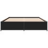 vidaXL Bed Frame Black Engineered wood King Size Modern Bed Frame