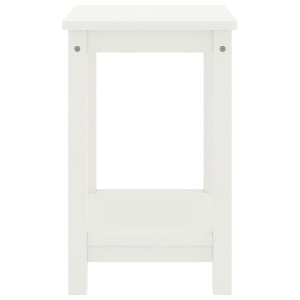 vidaXL Nightstand White Solid Pine Small Nightstand Rectangular