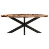 vidaXL Dining Table Natural Acacia Wood Solid Acacia Wood Large