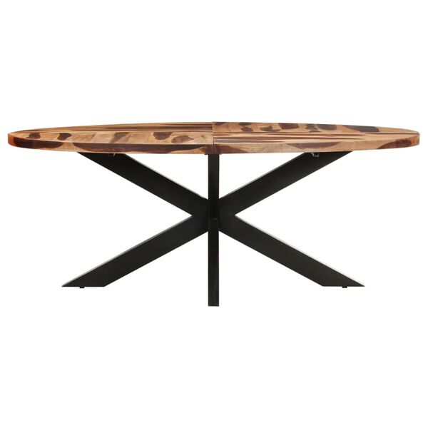 vidaXL Dining Table Natural Acacia Wood Solid Acacia Wood Large