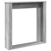 vidaXL Fireplace Surround Grey Sonoma 39.4x7.9x39.4" Engineered Wood